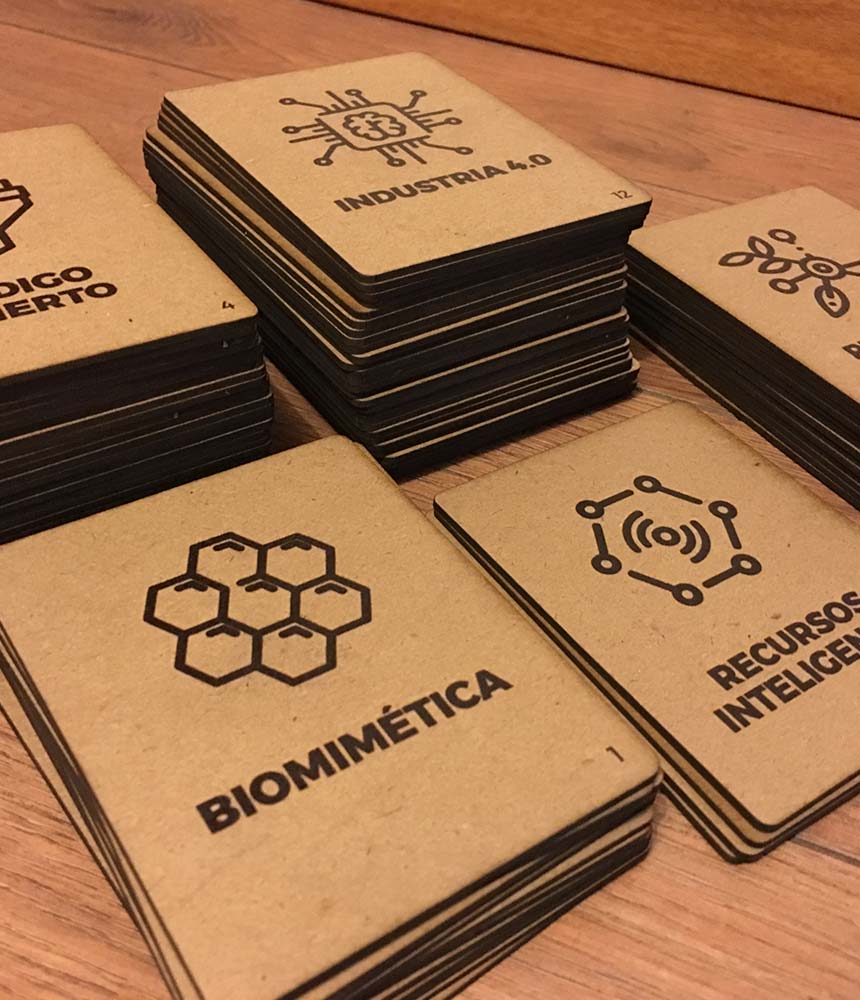 17 flashcards in eco-cardboard